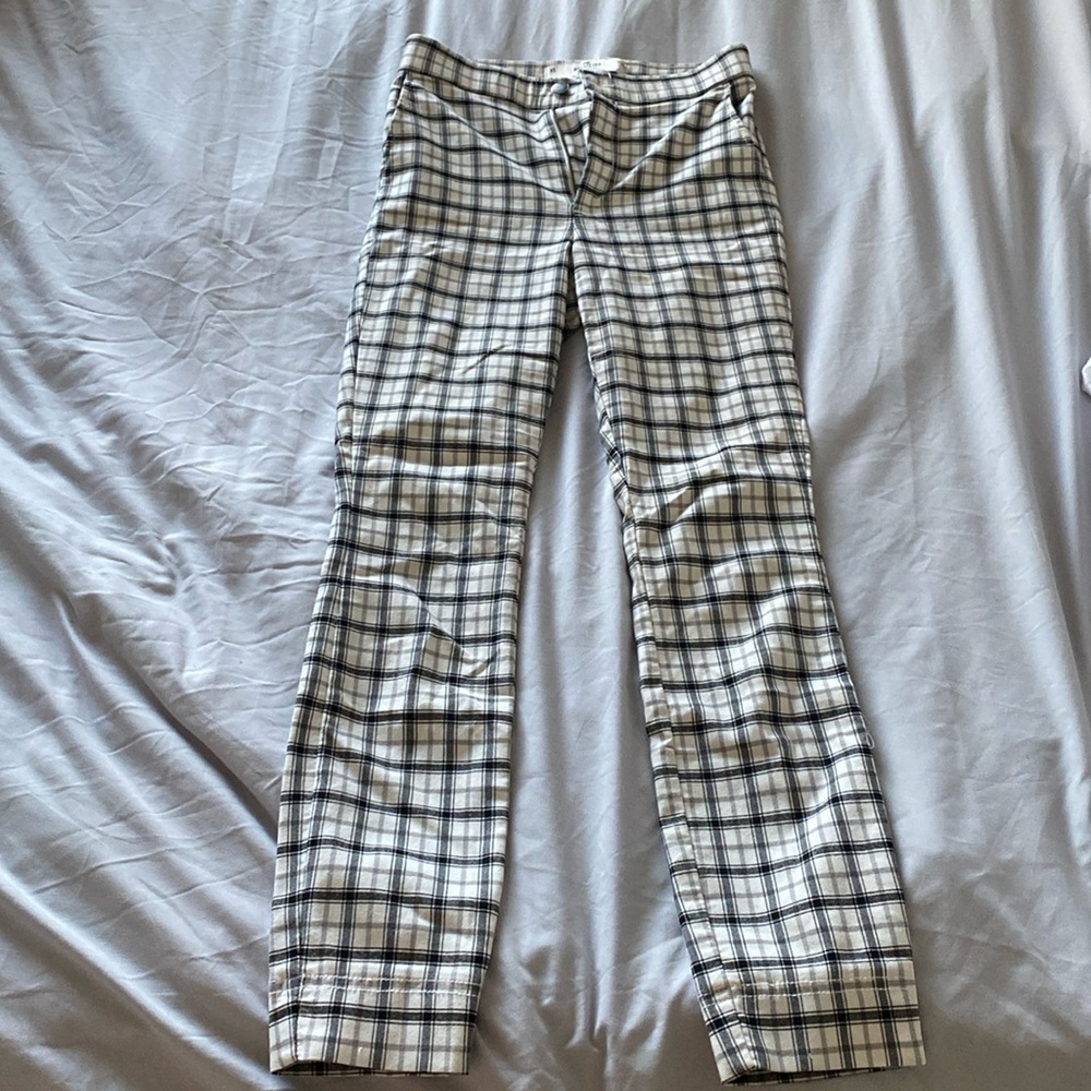 Plaid work pants